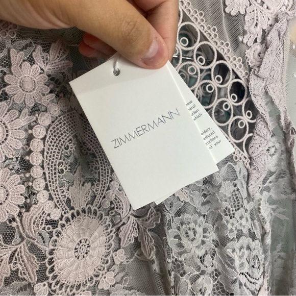 Zimmermann Stranded Lace Dress Floral Sz 4 - Picture 5 of 10
